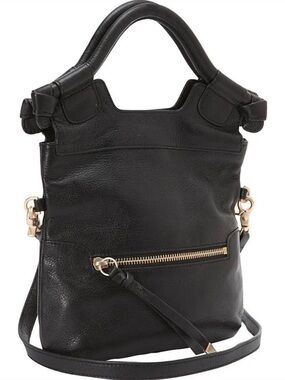 Foley + Corinna Mid City Tote black leather crossbody shoulder bag